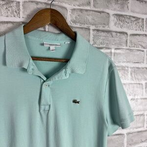 Lacoste Authentic Mint Green Regular Fit Collared Polo Shirt Mens 4 / Medium